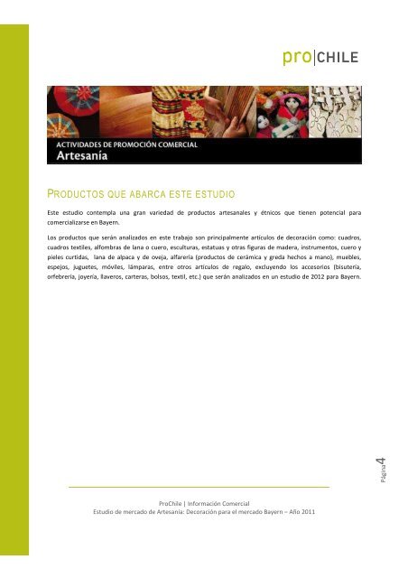 Estudio de Mercado Artesanía - ProChile