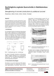 Nachträgliche ergänzte Querschnitte in Stahlbetonbau- weise - iBMB
