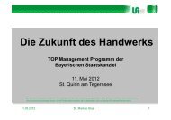 Die Zukunft des Handwerks - TOP BWL - lfi