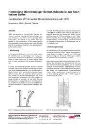 Herstellung dünnwandiger Betonhohlbauteile aus hoch ... - iBMB