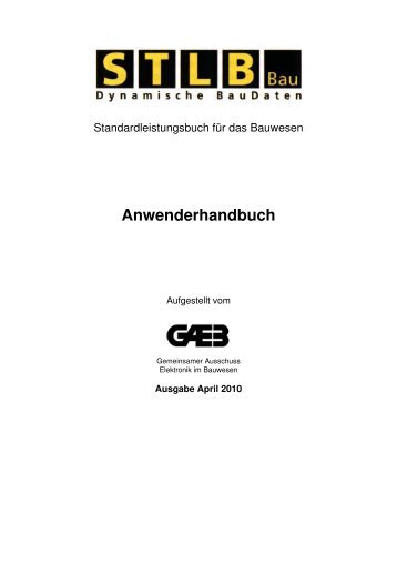 Standardleistungsbuch für das Bauwesen - GAEB