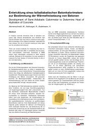Entwicklung eines teiladiabatischen Betonkalorimeters zur ...