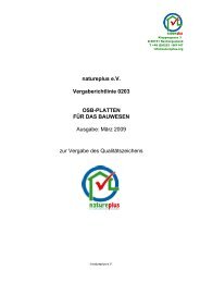 natureplus e.V. Vergaberichtlinie 0203 OSB-PLATTEN FÜR DAS ...