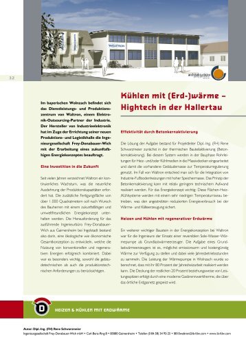 Kühlen mit (Erd-)wärme – Hightech in der Hallertau - Initiative CO2