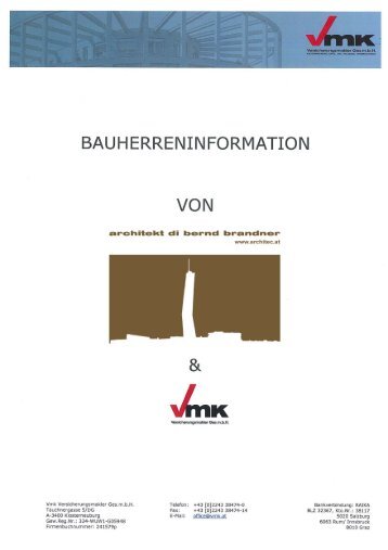BAUHERRENINFORMATION VON - Architekt DI Bernd Brandner
