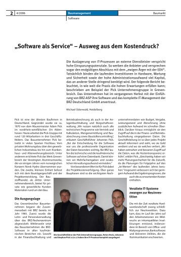 Software als Service - BRZ Deutschland GmbH