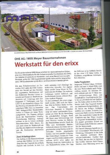 Zeitschrift Privatbahn / OHE AG - Willi Meyer Bauunternehmen GmbH