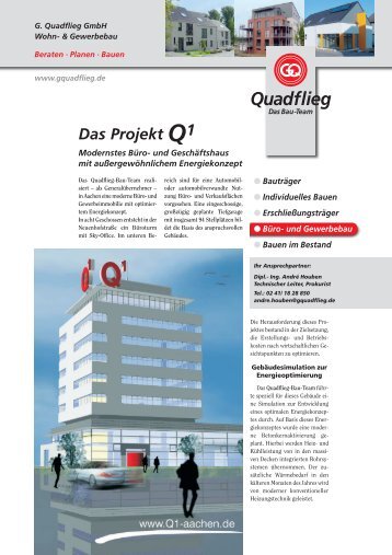 Projektentwicklung Immobilie Q1 - Unternehmensgruppe Quadflieg ...