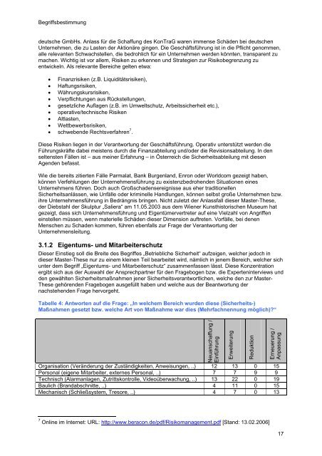 ENTSCHEIDUNGEN ZU SICHERHEITSFRAGEN IN - SecureLINE