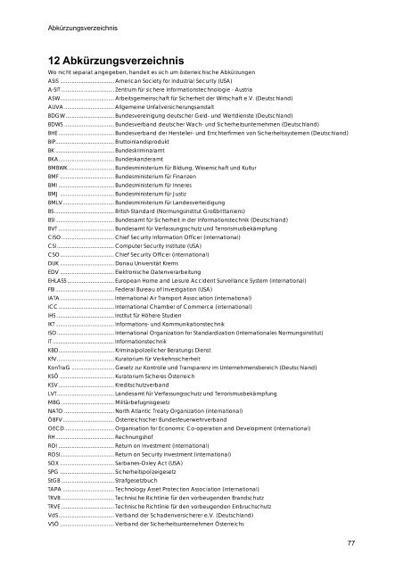 ENTSCHEIDUNGEN ZU SICHERHEITSFRAGEN IN - SecureLINE