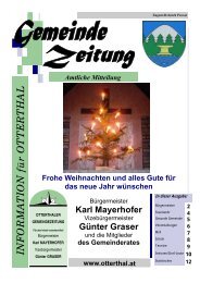 Gemeindezeitung Dezember 2008 (2,74 MB) - Gemeinde Otterthal