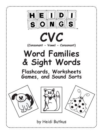 CVC 'at' Word Family Worksheets - Heidi Songs