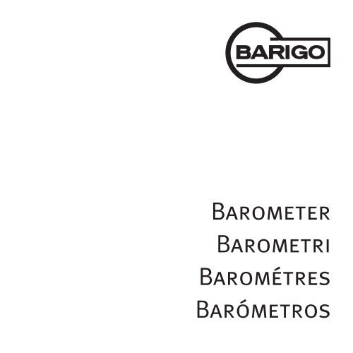 Anleitung 80200.indd Barigo Barometerfabrik GmbH