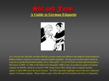 Stil und Form Stil und Form - British Forces Germany