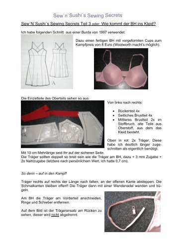 Kleid mit BH - Sew'n'Sushi's Sewing Secrets