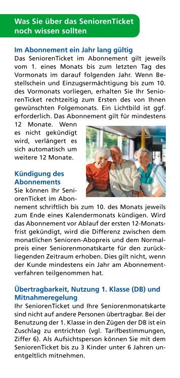 Was Sie über das SeniorenTicket noch wissen ... - Saarbahn GmbH