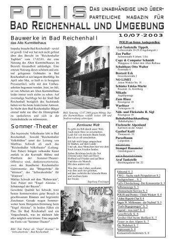 Bauwerke in Bad Reichenhall Sommer-Theater - Nachtblatt