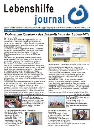 Wohnen im Quartier - das Zukunftshaus der Lebenshilfe