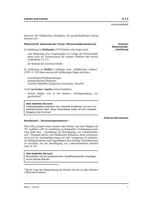 Das didaktische Kernproblem. - Blogs Freie Universität Berlin