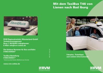 Mit dem TaxiBus T46 von Lienen nach Bad Iburg - RVM
