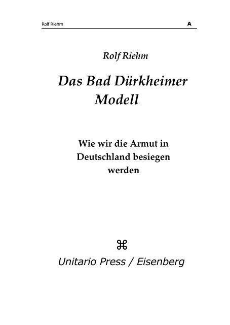 das Bad Dürkheimer Modell - Sturmlauf