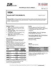 TECHNICAL DATA SHEET BLACK SOFT CHLOROBUTYL - Polycorp