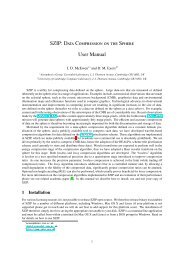 SZIP: Data Compression on the Sphere User Manual