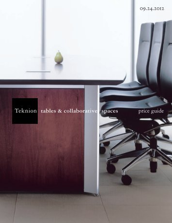 Tables & Collaborative Spaces Price Guide - Teknion