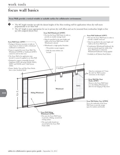 Tables & Collaborative Spaces Price Guide - Teknion