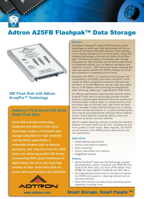 Adtron A25FB Flashpak™ Data Storage - systerra computer GmbH