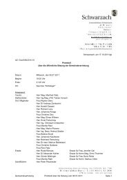Protokoll der Sitzung vom 6.7.2011 - Schwarzach