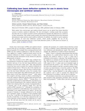 Calibrating laser beam deflection systems for use in atomic force ...