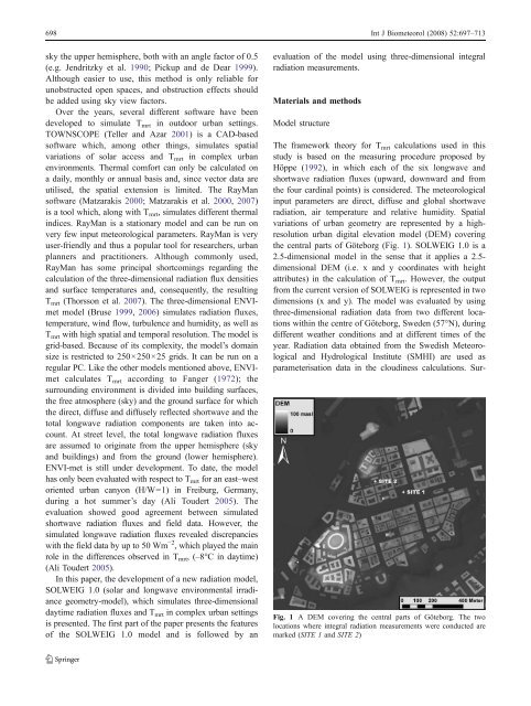 SOLWEIG 1.0 – Modelling spatial variations of 3D radiant fluxes and ...