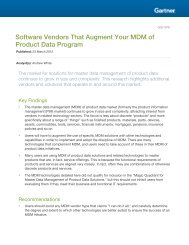 Software Vendors That Augment Your MDM of Product Data Program