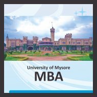 Mysore Univresity MBA - Gems B-School