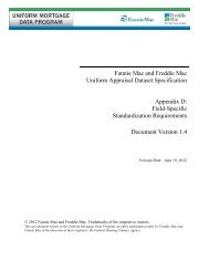 UAD Appendix D: Field-Specific Standardization ... - Freddie Mac