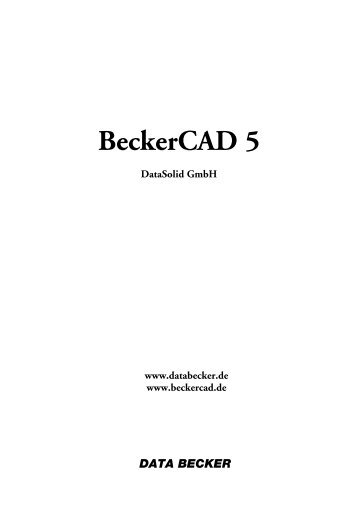 Online Handbuch BeckerCAD 5 - Data Becker