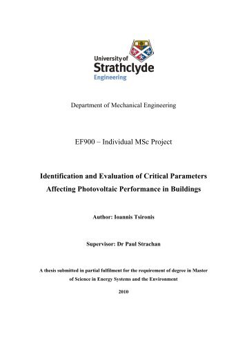 U v - Energy Systems Research Unit - University of Strathclyde