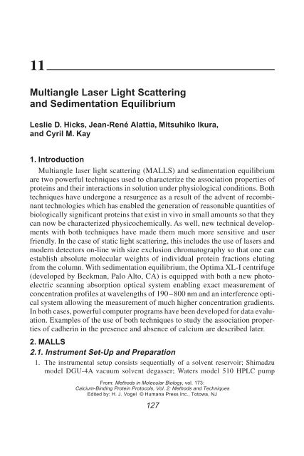 Calcium-Binding Protein Protocols Calcium-Binding Protein Protocols