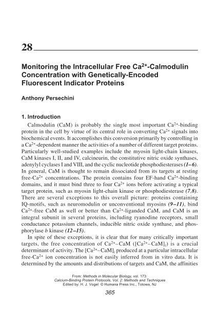 Calcium-Binding Protein Protocols Calcium-Binding Protein Protocols