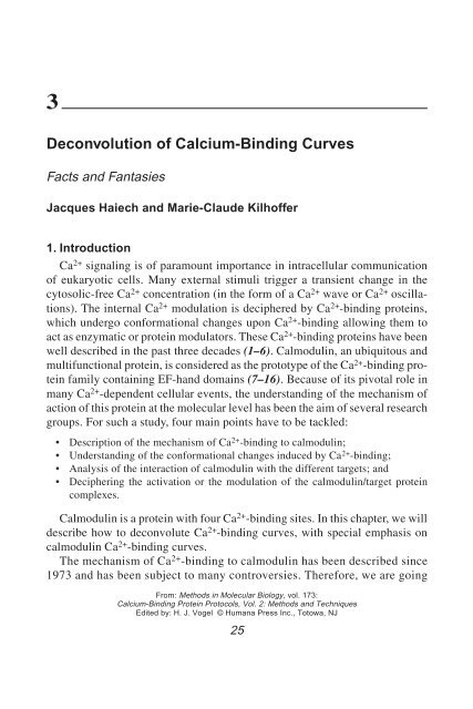 Calcium-Binding Protein Protocols Calcium-Binding Protein Protocols