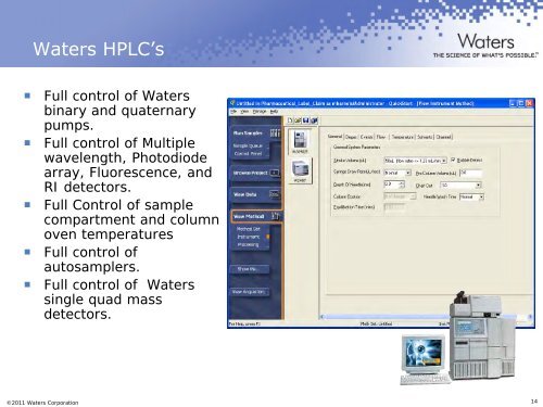 Chromatography Data Software 2008 Product Plan - Waters