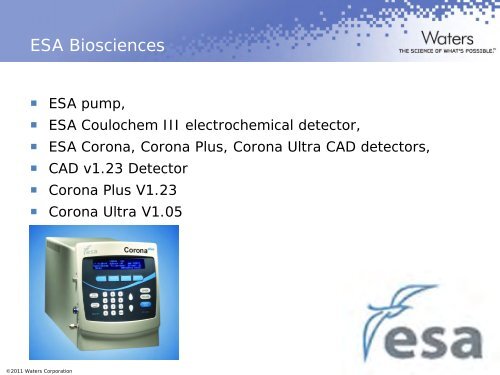 Chromatography Data Software 2008 Product Plan - Waters