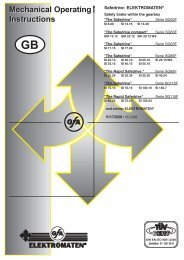 Mechanical Operating Instructions Mechanical Operating ... - ACSYS