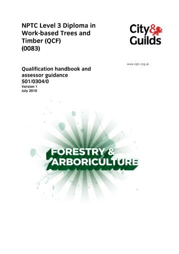 Level 3 Diploma in Work-based Trees and Timber ... - City & Guilds