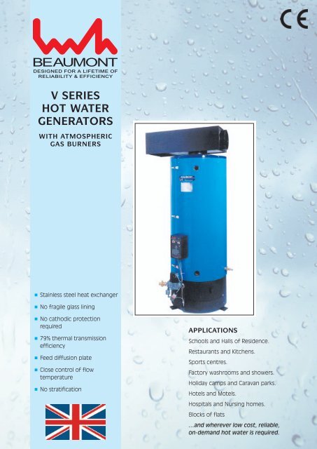 V Series Hot Water Generators Beaumont Heaters