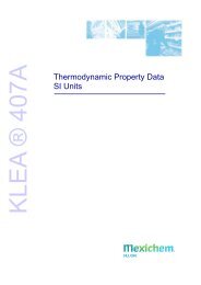 Thermodynamic Property Data SI Units - Mexichem Fluor