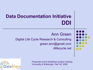 Data Documentation Initiative DDI - DISC-UK