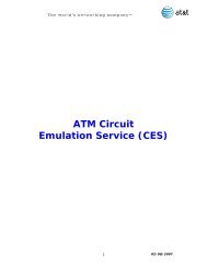 ATM Circuit Emulation Service (CES) - AT&T Wholesale - Southeast ...
