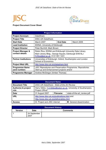 Project Document Cover Sheet Project Information Project Acronym ...